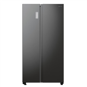 Hisense, No Frost, 550 L, height 179 cm, black - SBS-Refrigerator