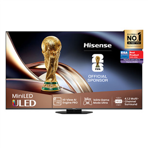 Hisense U8Q, 65'', 4K UHD, ULED, Mini LED, black - TV