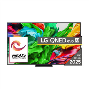 LG QNED86 evo AI, 65'', 4K UHD, QNED, Mini LED, black - TV