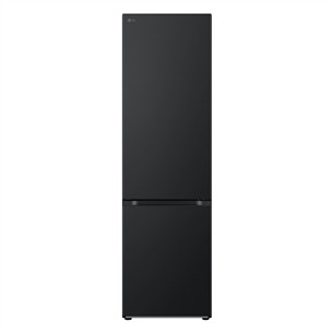 LG, NoFrost, 387 L, height 203 cm, black - Refrigerator