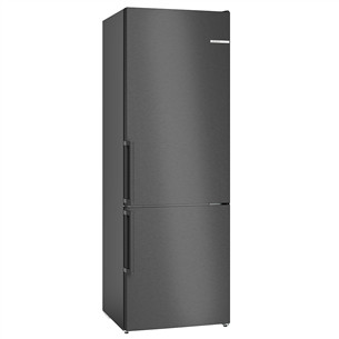 Bosch, NoFrost, 440 L, height 203 cm, black - Refrigerator