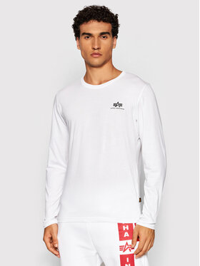 Alpha Industries Marškinėliai ilgomis rankovėmis · Balta