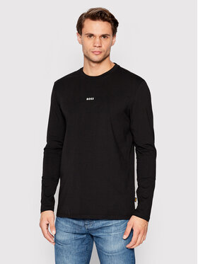 BOSS Marškinėliai ilgomis rankovėmis · Juoda
