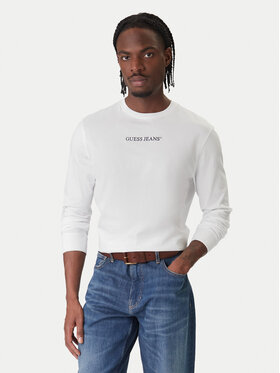 Guess Jeans Marškinėliai ilgomis rankovėmis · Balta
