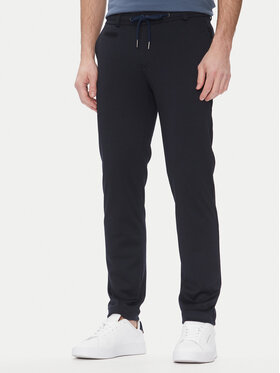 Bugatti Medžiaginės kelnės · Tamsiai mėlyna · Slim Fit