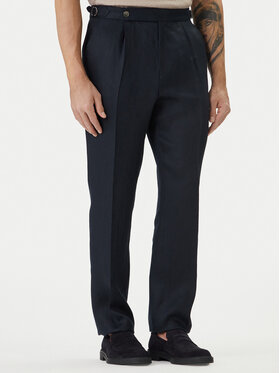 BOSS Medžiaginės kelnės · Tamsiai mėlyna · Relaxed Fit