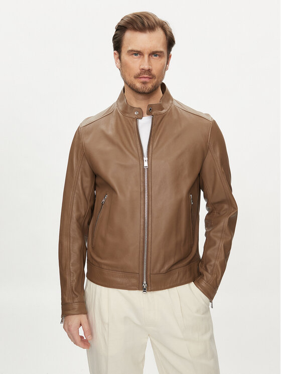 BOSS Odinė striukė · Ruda