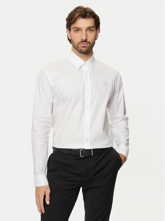 KARL LAGERFELD Marškiniai · Balta · Regular Fit