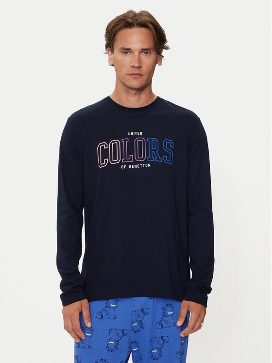United Colors Of Benetton Marškinėliai ilgomis rankovėmis · Tamsiai mėlyna
