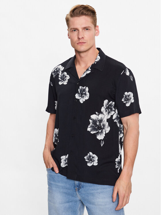 Lindbergh Marškiniai · Juoda · Relaxed Fit