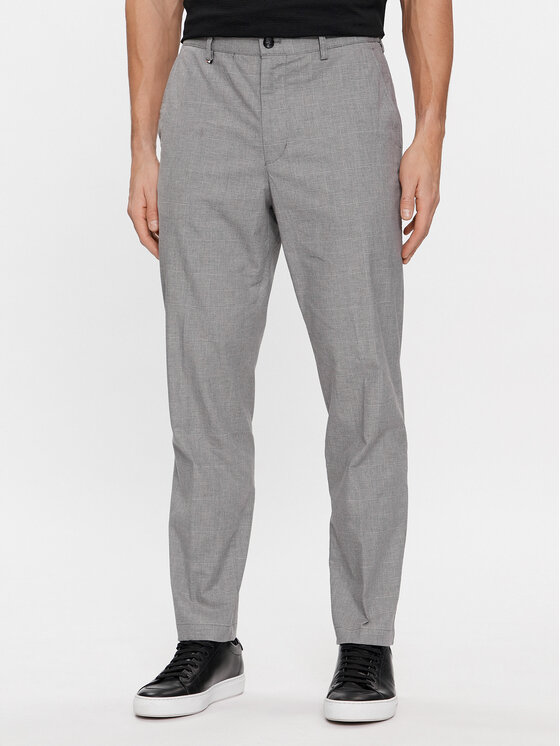 BOSS Medžiaginės kelnės · Pilka · Slim Fit