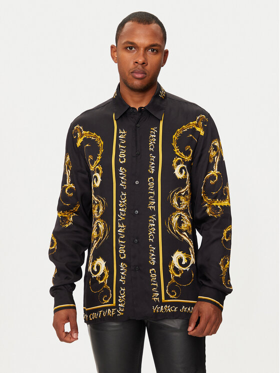 Versace Jeans Couture Marškiniai · Juoda · Regular Fit