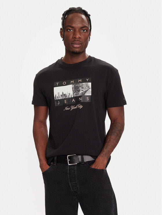Tommy Jeans Marškinėliai · Juoda