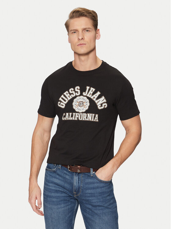 Guess Jeans Marškinėliai · Juoda