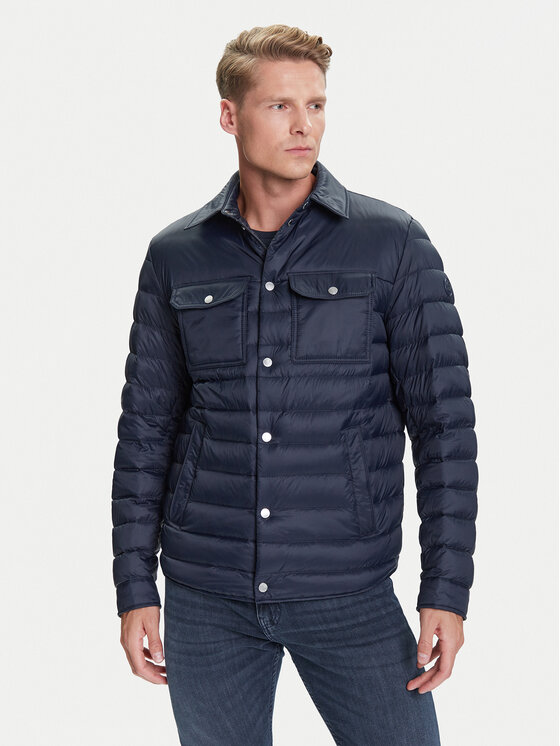 BOSS Demisezoninė striukė · Tamsiai mėlyna