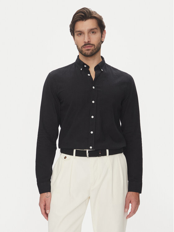 Lindbergh Marškiniai · Juoda · Relaxed Fit