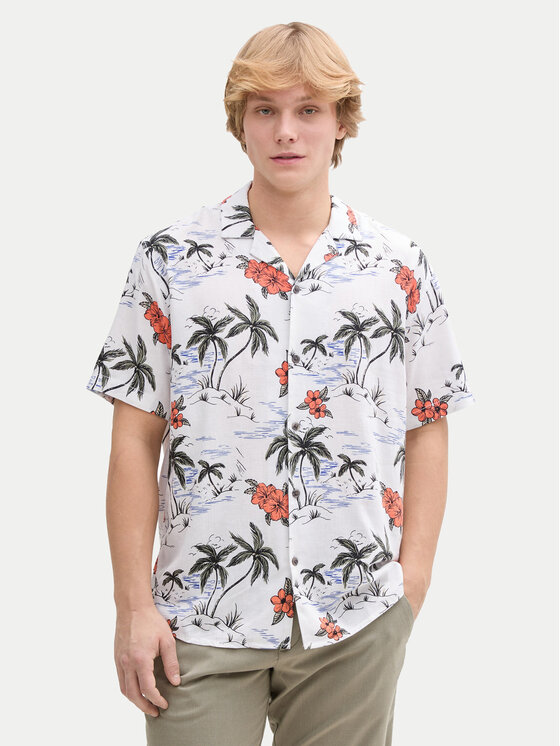 Tom Tailor Denim Marškiniai · Balta · Relaxed Fit