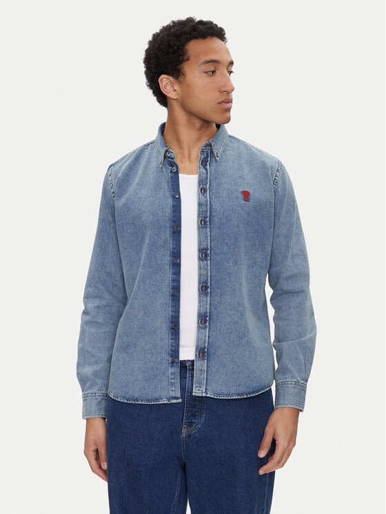 AMI Paris džinsiniai marškiniai  · Mėlyna · Regular Fit
