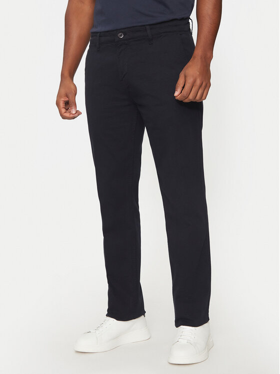 Guess Medžiaginės kelnės · Mėlyna · Regular Fit