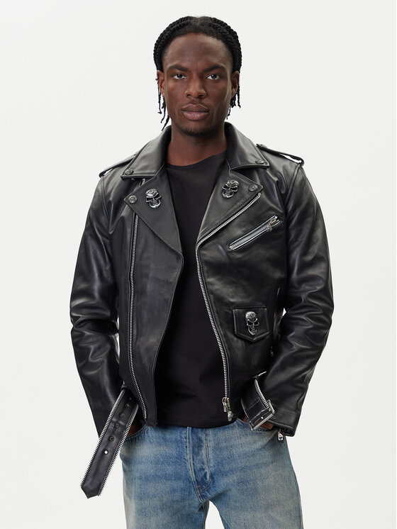 NEW ROCK Odinė striukė · Juoda