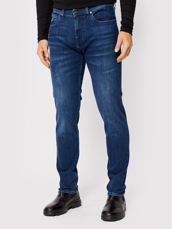 7 For All Mankind Džinsai · Tamsiai mėlyna · Slim Fit
