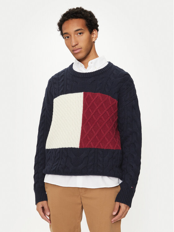 Tommy Hilfiger Megztinis · Tamsiai mėlyna