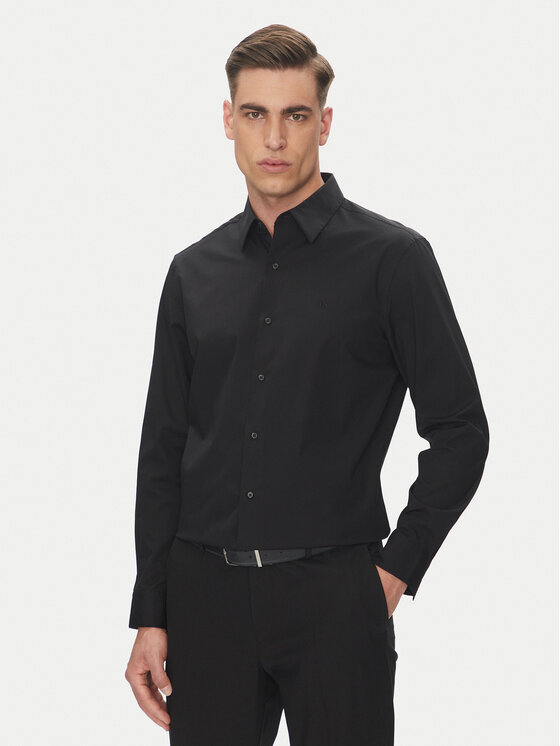 Calvin Klein Marškiniai · Juoda · Slim Fit
