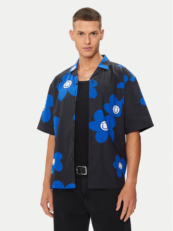 HUGO Marškiniai · Juoda · Oversize