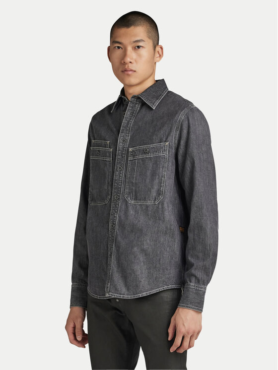 G-Star Raw džinsiniai marškiniai  · Pilka · Regular Fit
