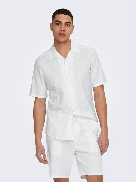 Only & Sons Marškiniai · Balta · Slim Fit