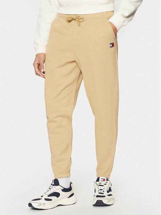 Tommy Jeans Sportinės kelnės · Smėlio · Regular Fit