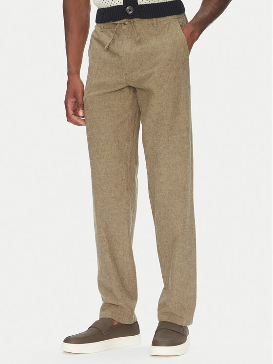 Lindbergh Medžiaginės kelnės · Smėlio · Relaxed Fit