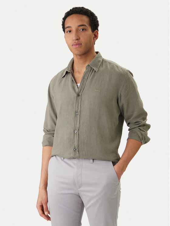 BOSS Marškiniai · Pilka · Regular Fit