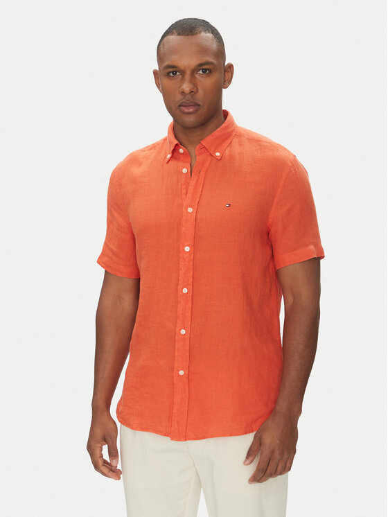 Tommy Hilfiger Marškiniai · Oranžinė · Regular Fit