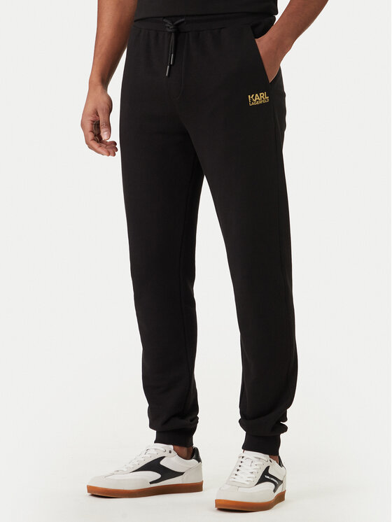 KARL LAGERFELD Sportinės kelnės · Juoda · Regular Fit