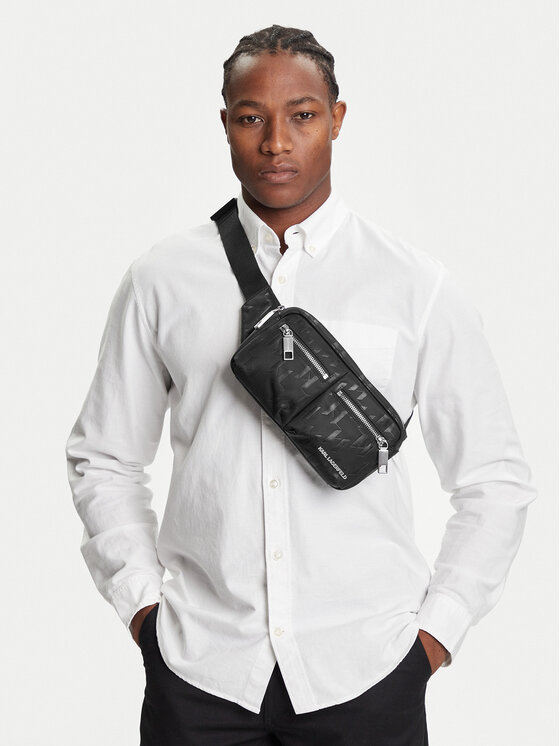 KARL LAGERFELD Rankinė ant juosmens﻿ · Juoda