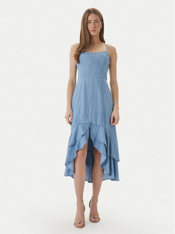 Guess Džinsinė suknelė · Mėlyna · Midi