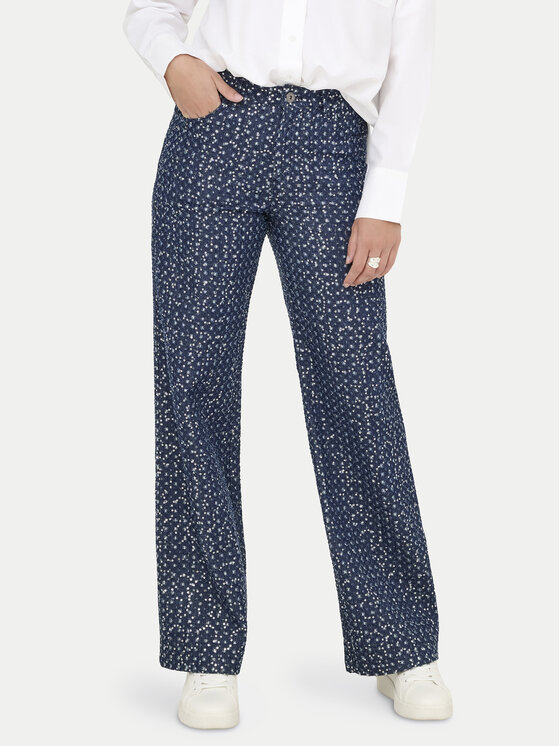 ONLY Medžiaginės kelnės · Tamsiai mėlyna · Regular Fit