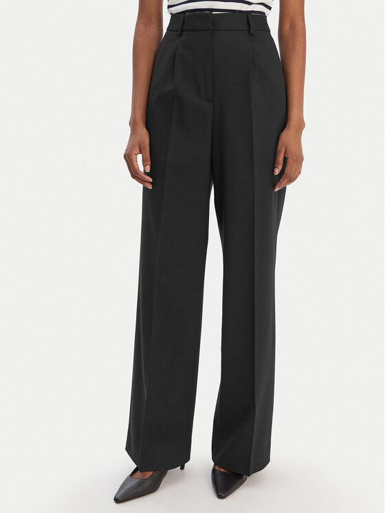 Tommy Hilfiger Medžiaginės kelnės · Juoda · Regular Fit