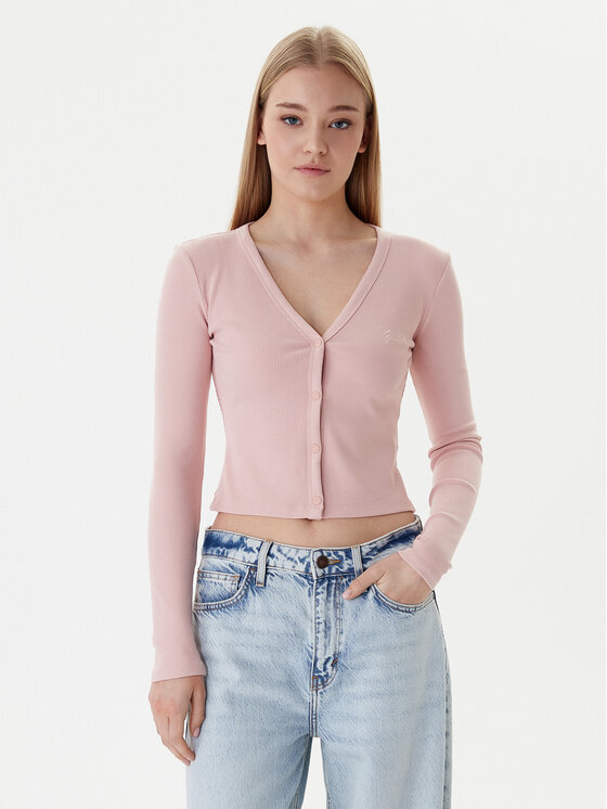 Guess Kardiganas · Rožinė · Regular Fit
