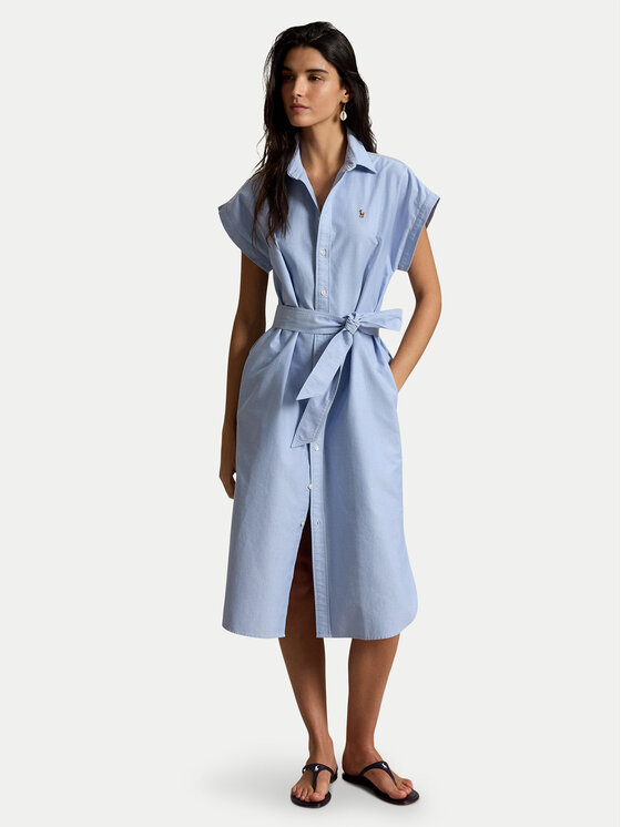 Polo Ralph Lauren Marškinių tipo suknelė · Šviesiai mėlyna · Midi