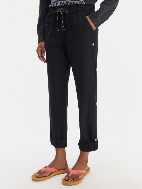 Roxy Medžiaginės kelnės · Juoda · Regular Fit