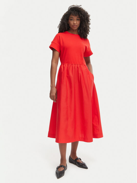 Tommy Hilfiger Kasdieninė suknelė · Raudona · Midi