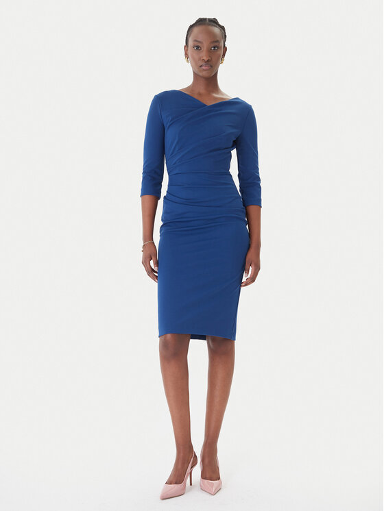 Rinascimento Kokteilinė suknelė · Mėlyna · Midi