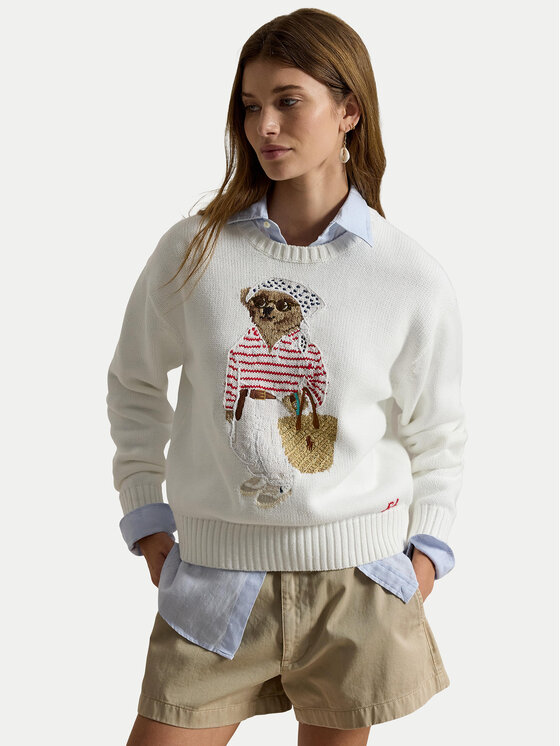 Polo Ralph Lauren Megztinis · Balta · Relaxed Fit