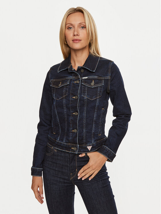 Guess Jeans Džinsinė striukė · Tamsiai mėlyna
