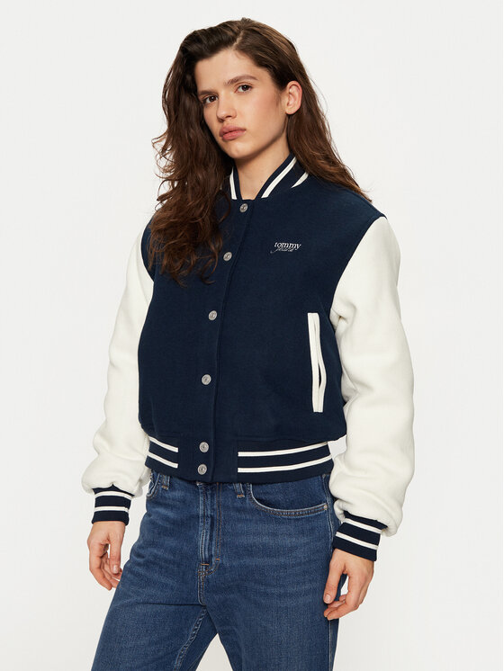 Tommy Jeans Bomber striukė · Tamsiai mėlyna