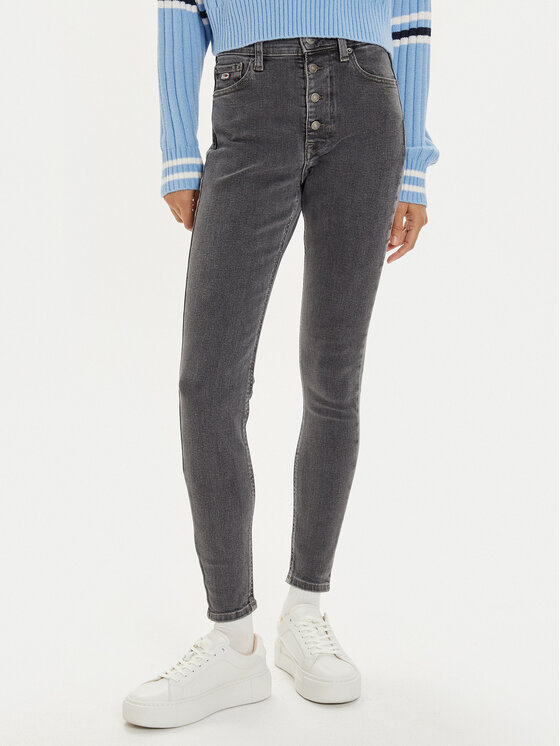 Tommy Jeans Džinsai · Pilka · Skinny Fit