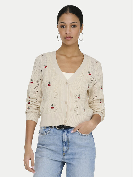 ONLY Kardiganas · Smėlio · Regular Fit