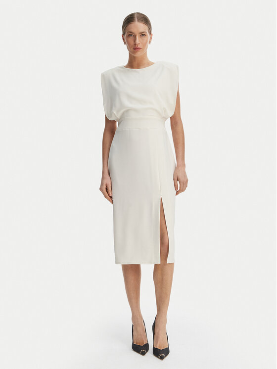 Rinascimento Kokteilinė suknelė · Balta · Midi